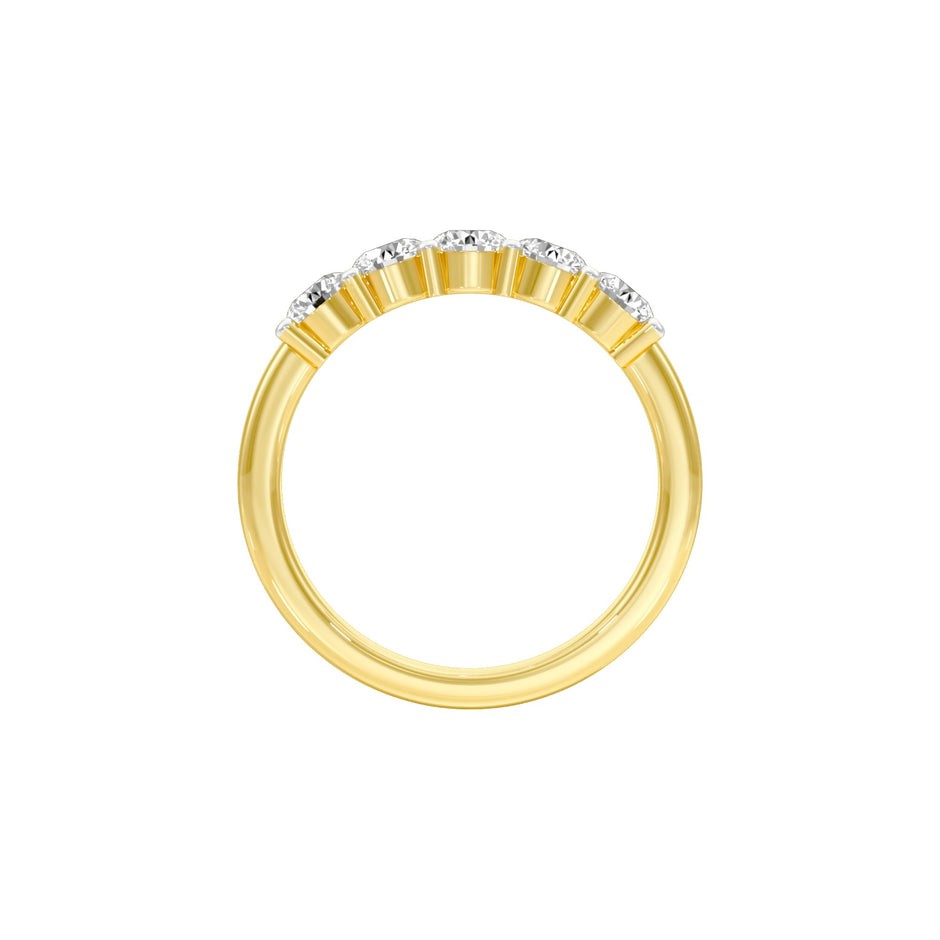Luna Diamond Band Ring 18 KT / Yellow Gold / 22
