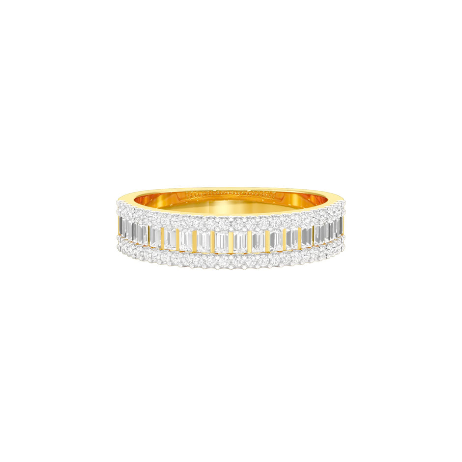 Gleam Drop Diamond Band Ring 18 KT / Yellow Gold / 18