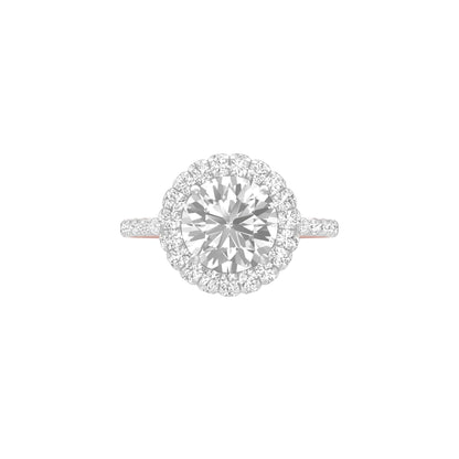 Halo of Us Diamond Engagement Ring 18 KT / Rose Gold / 18