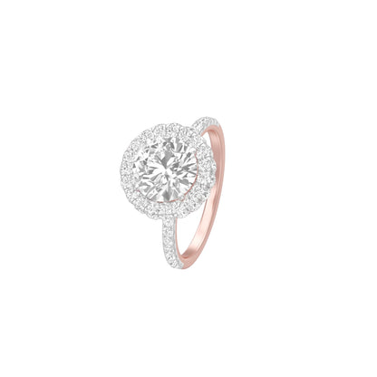 Halo of Us Diamond Engagement Ring 18 KT / Rose Gold / 18