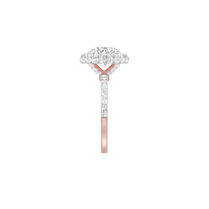 Halo of Us Diamond Engagement Ring 18 KT / Rose Gold / 18