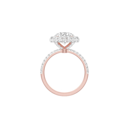 Halo of Us Diamond Engagement Ring 18 KT / Rose Gold / 18