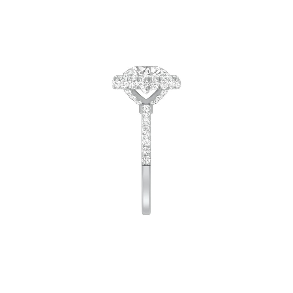 Halo of Us Diamond Engagement Ring 18 KT / White Gold / 18