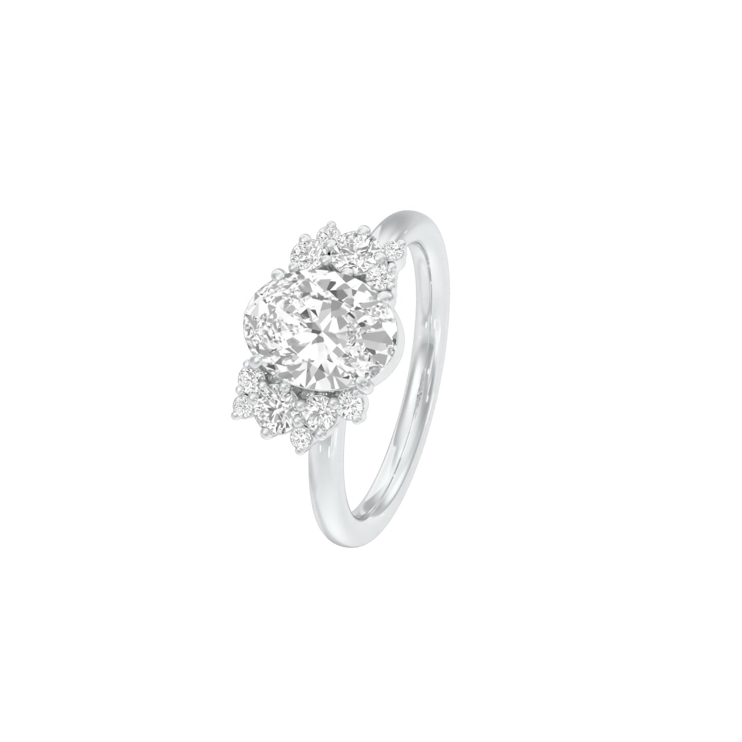 DLR001467 18 KT / White Gold / 22