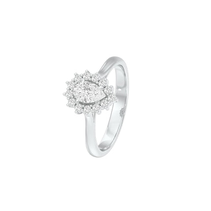 DLR001482 18 KT / White Gold / 22