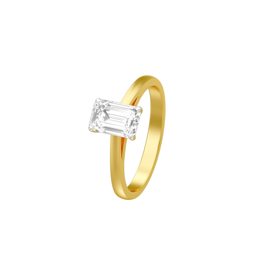 Square of Us Diamond Engagement Ring 18 KT / Yellow Gold / 18
