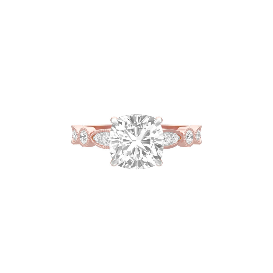 Spark & Stillness Diamond Engagement Ring 18 KT / Rose Gold / 18