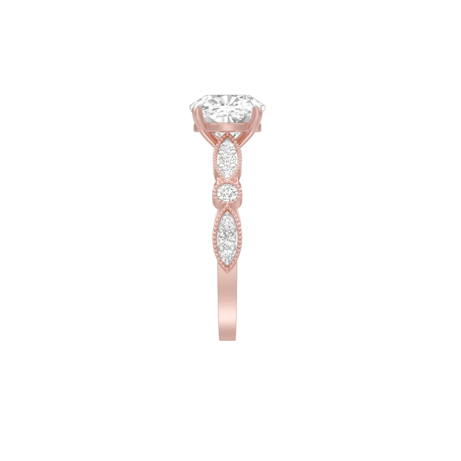 Spark & Stillness Diamond Engagement Ring 18 KT / Rose Gold / 18