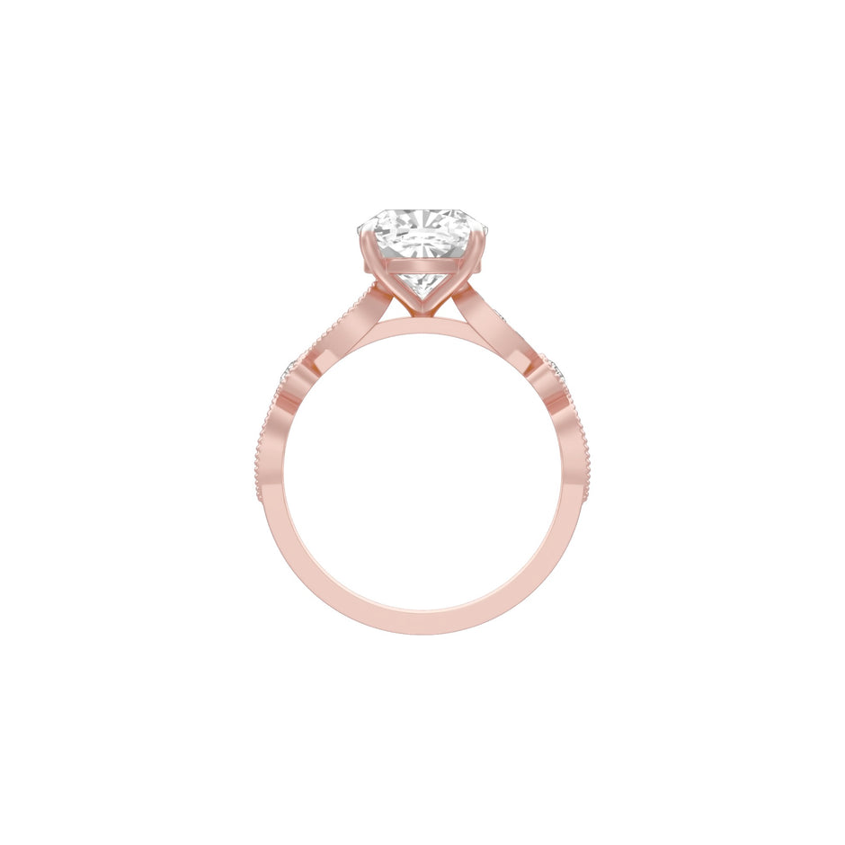 Spark & Stillness Diamond Engagement Ring 18 KT / Rose Gold / 18