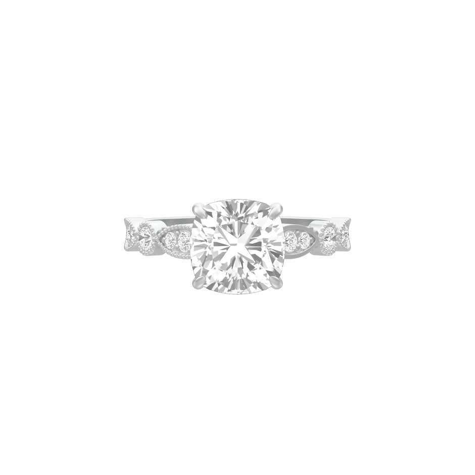 Spark & Stillness Diamond Engagement Ring 18 KT / White Gold / 18