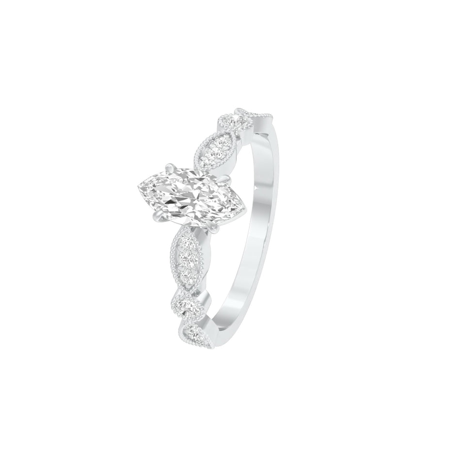 DLR001504 18 KT / White Gold / 22