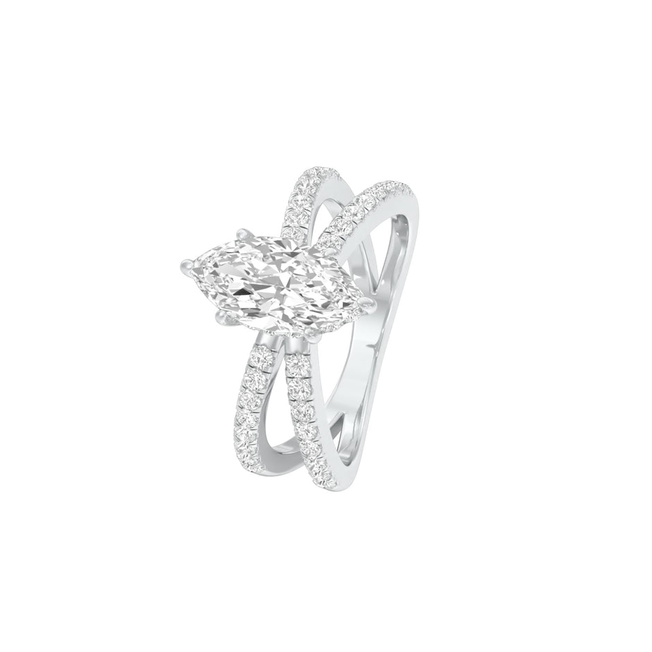 DLR001511 18 KT / White Gold / 22