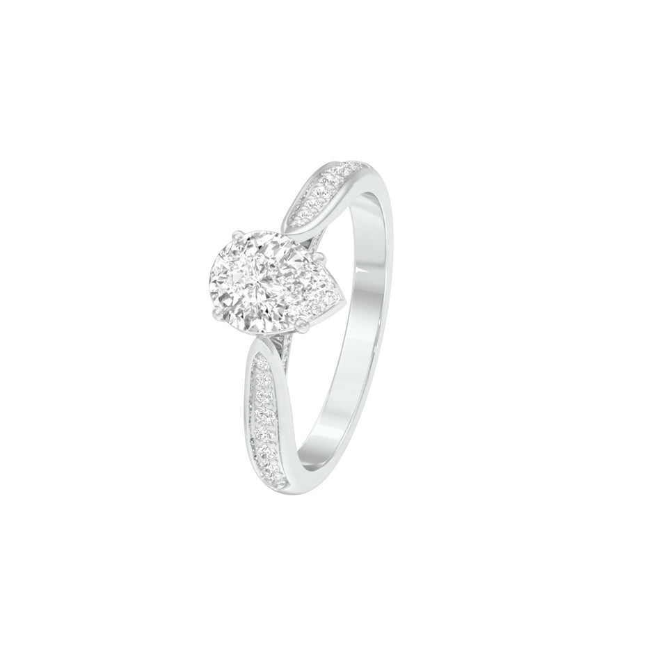 DLR001522 18 KT / White Gold / 22