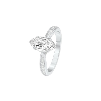 DLR001523 18 KT / White Gold / 22