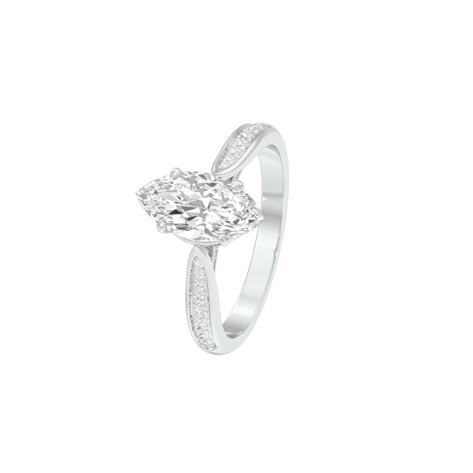 DLR001523 18 KT / White Gold / 22