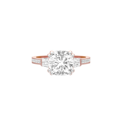 Soft Pledge Diamond Engagement Ring 18 KT / Rose Gold / 18