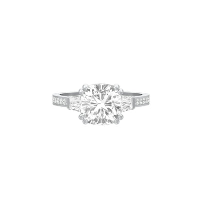 Soft Pledge Diamond Engagement Ring 18 KT / White Gold / 18