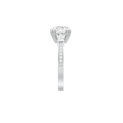 Soft Pledge Diamond Engagement Ring 18 KT / White Gold / 18