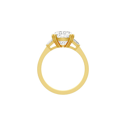 Soft Pledge Diamond Engagement Ring 18 KT / Yellow Gold / 18