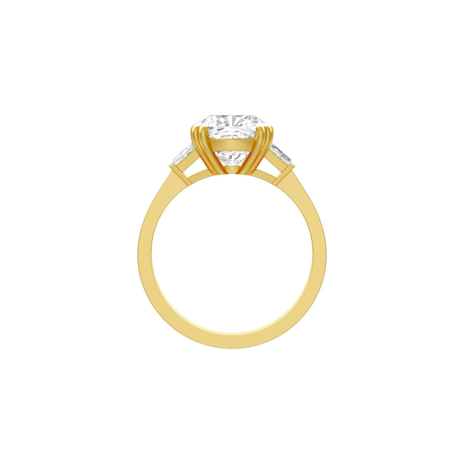 Soft Pledge Diamond Engagement Ring 18 KT / Yellow Gold / 18