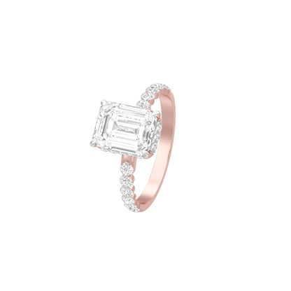 Velvet Glow Diamond Engagement Ring 18 KT / Rose Gold / 18