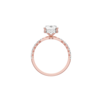 Velvet Glow Diamond Engagement Ring 18 KT / Rose Gold / 18