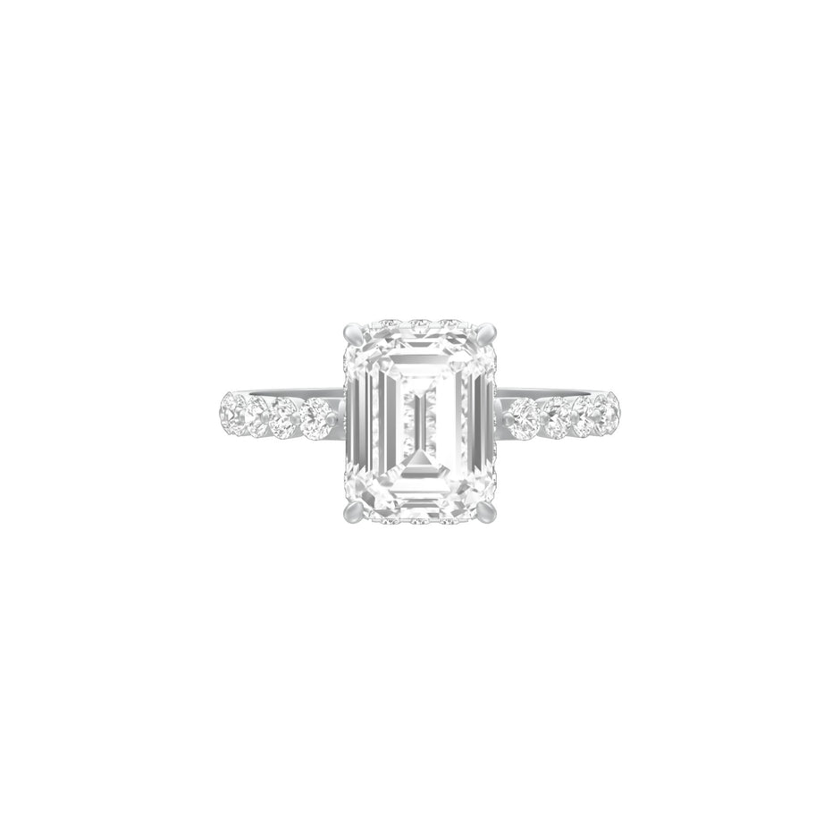 Velvet Glow Diamond Engagement Ring 18 KT / White Gold / 18