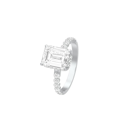 Velvet Glow Diamond Engagement Ring 18 KT / White Gold / 18
