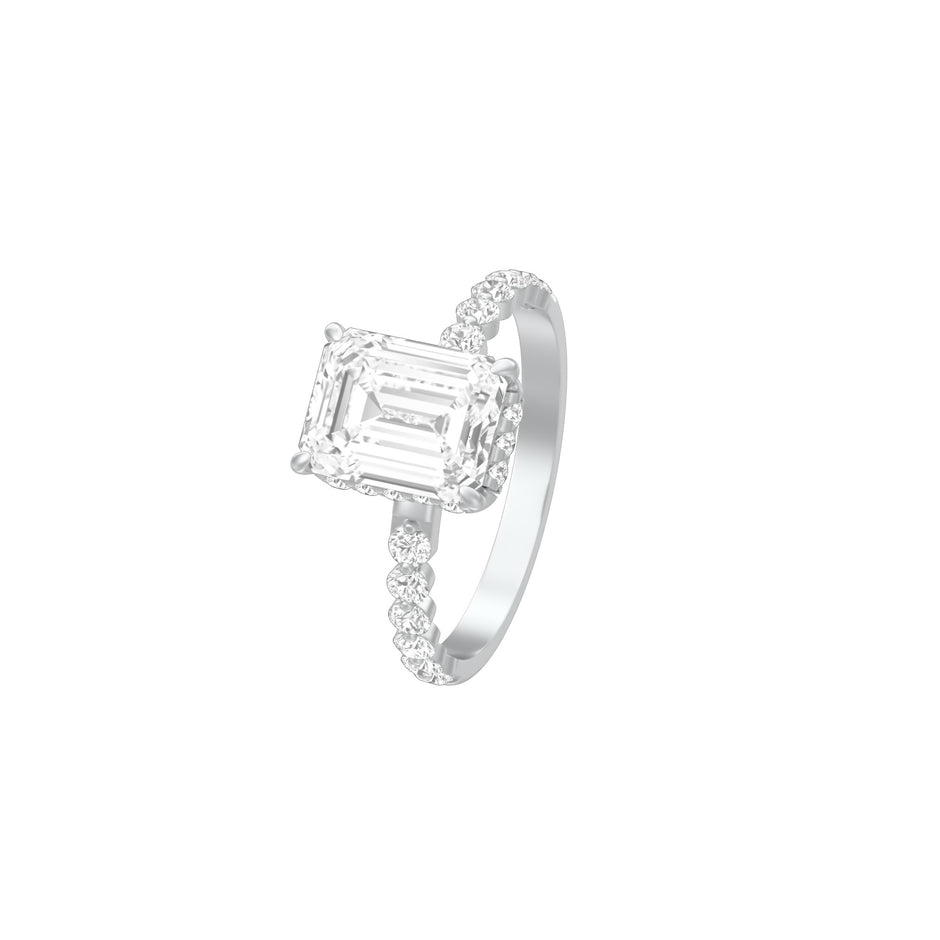 Velvet Glow Diamond Engagement Ring 18 KT / White Gold / 18