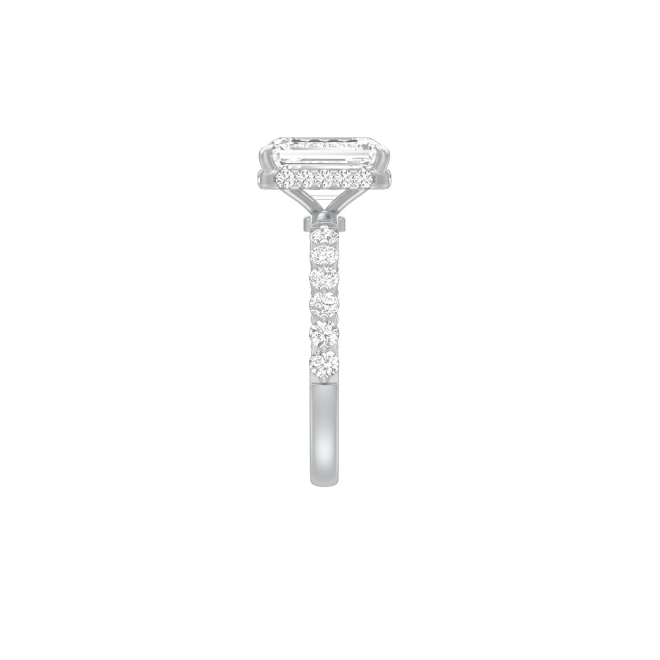 Velvet Glow Diamond Engagement Ring 18 KT / White Gold / 18