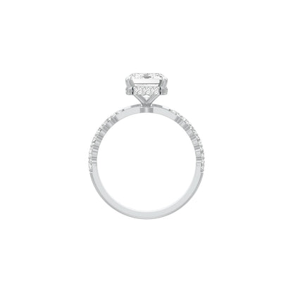 Velvet Glow Diamond Engagement Ring 18 KT / White Gold / 18
