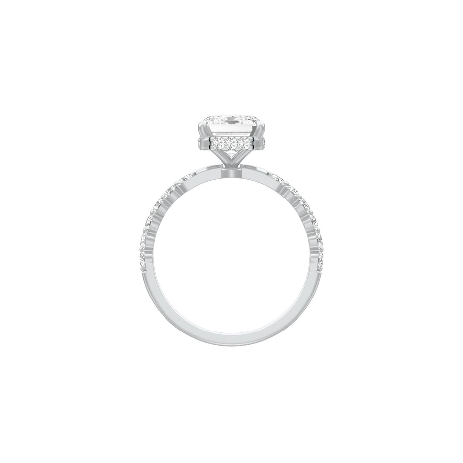 Velvet Glow Diamond Engagement Ring 18 KT / White Gold / 18