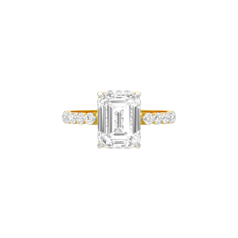 Velvet Glow Diamond Engagement Ring 18 KT / Yellow Gold / 18