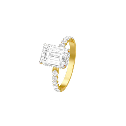 Velvet Glow Diamond Engagement Ring 18 KT / Yellow Gold / 18