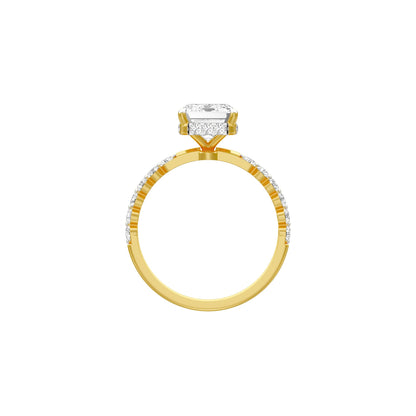 Velvet Glow Diamond Engagement Ring 18 KT / Yellow Gold / 18