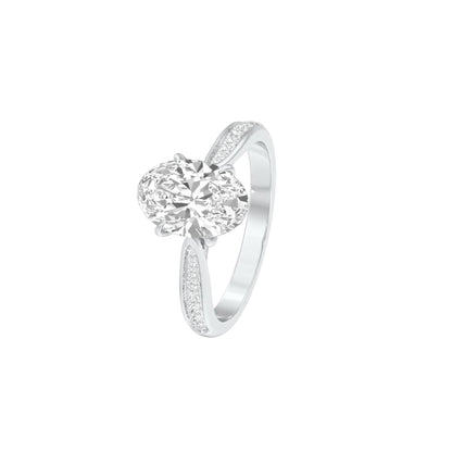 DLR001537 18 KT / White Gold / 22