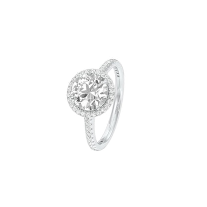 Closer in Heart Diamond Engagement Ring 18 KT / White Gold / 22