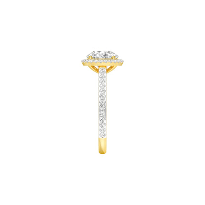 Closer in Heart Diamond Engagement Ring 18 KT / Yellow Gold / 22