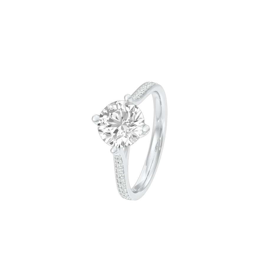 Heartstopper Diamond Engagement Ring 18 KT / White Gold / 22