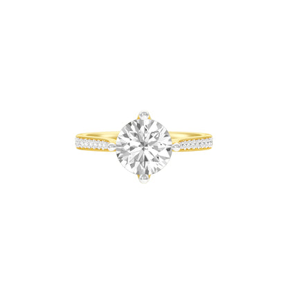 Heartstopper Diamond Engagement Ring 18 KT / Yellow Gold / 22