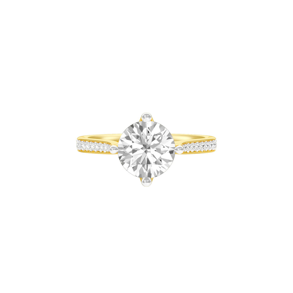 Heartstopper Diamond Engagement Ring 18 KT / Yellow Gold / 22
