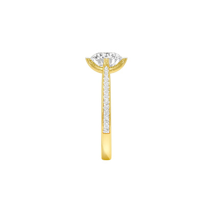 Heartstopper Diamond Engagement Ring 18 KT / Yellow Gold / 22