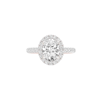 Real & True Diamond Engagement Ring 18 KT / Rose Gold / 22