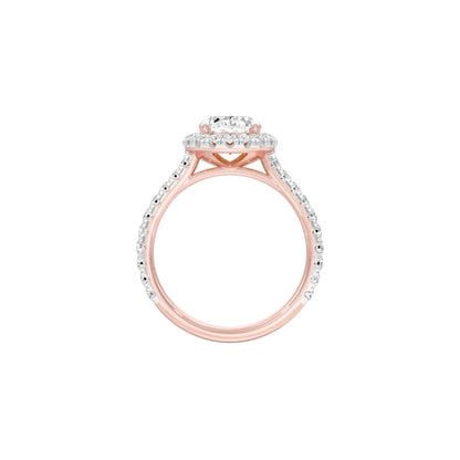 Real & True Diamond Engagement Ring 18 KT / Rose Gold / 22