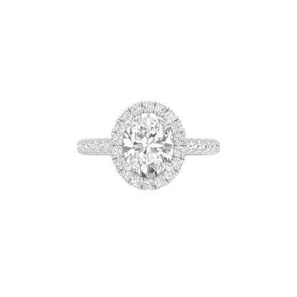 Real & True Diamond Engagement Ring 18 KT / White Gold / 22
