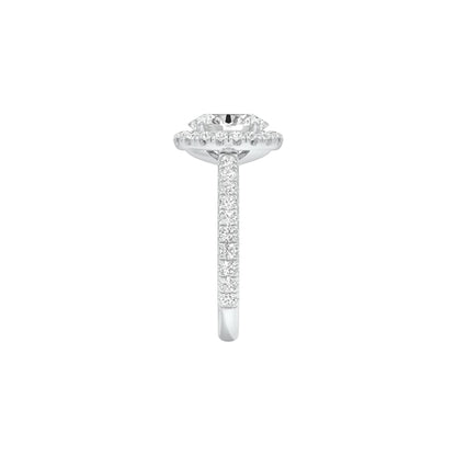Real & True Diamond Engagement Ring 18 KT / White Gold / 22