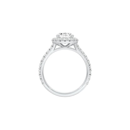 Real & True Diamond Engagement Ring 18 KT / White Gold / 22