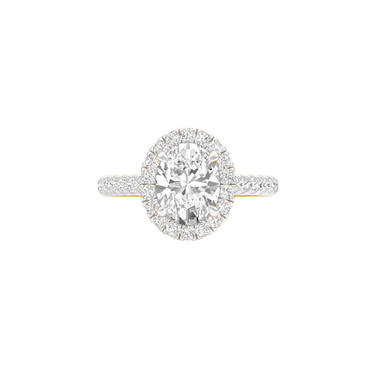 Real & True Diamond Engagement Ring 18 KT / Yellow Gold / 22