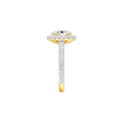 Real & True Diamond Engagement Ring 18 KT / Yellow Gold / 22