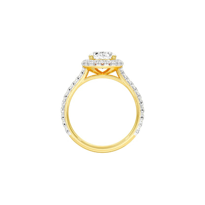 Real & True Diamond Engagement Ring 18 KT / Yellow Gold / 22